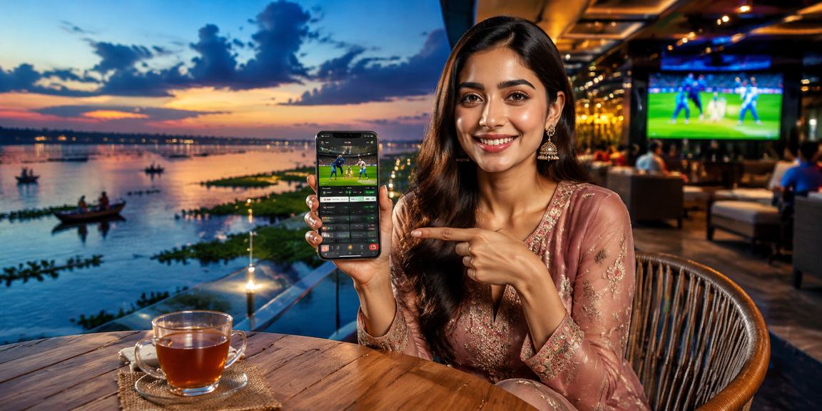Bangladeshi user checking cricket betting odds on mobile